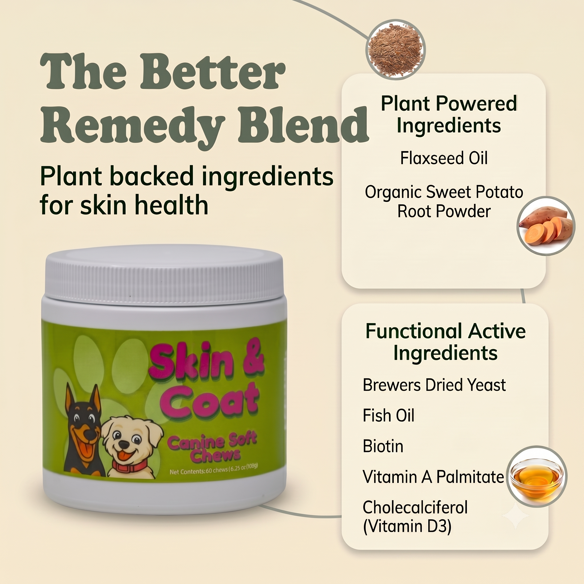 Skin & Coat Support Soft Chews for Dogs