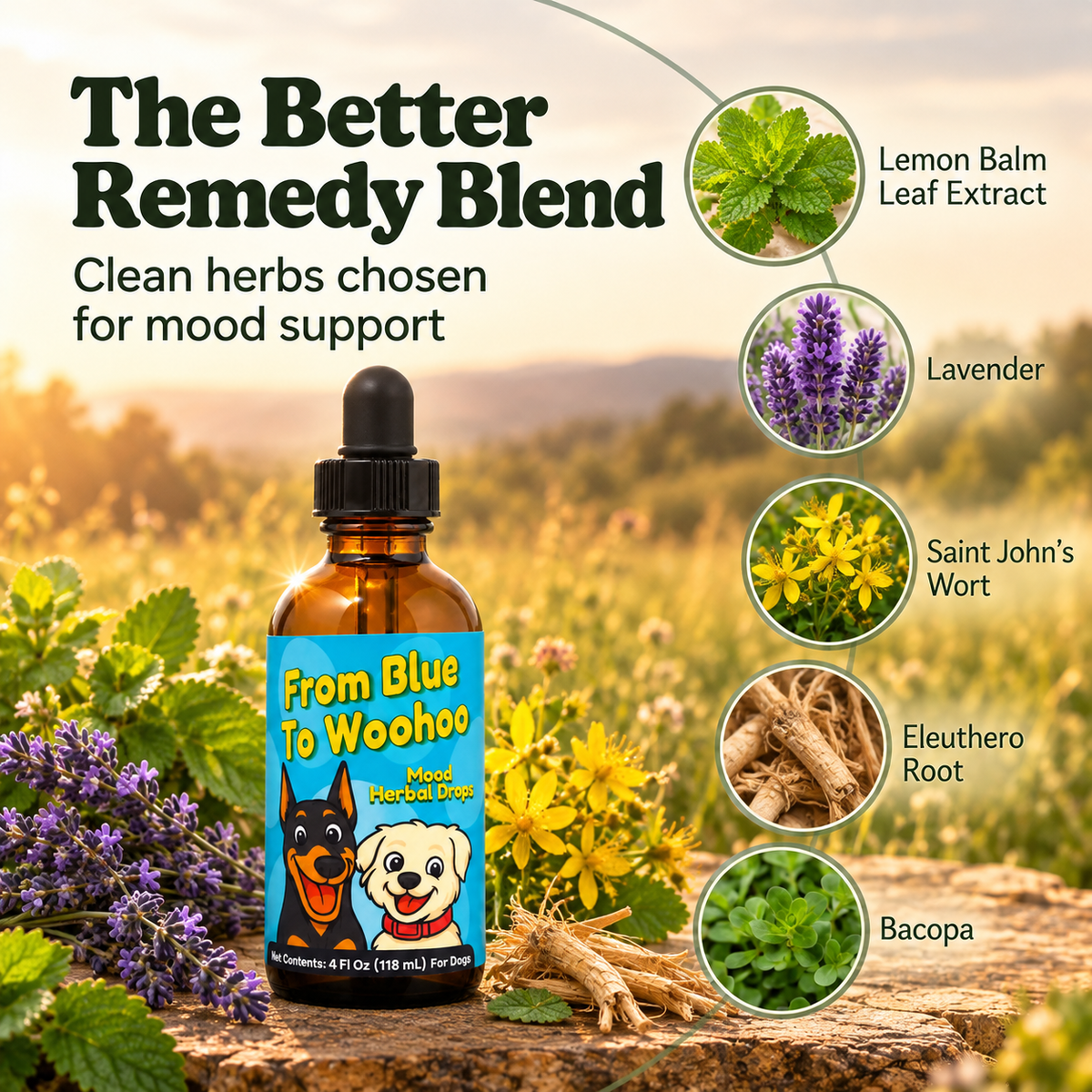 Depression Support Herbal Drops for Dogs