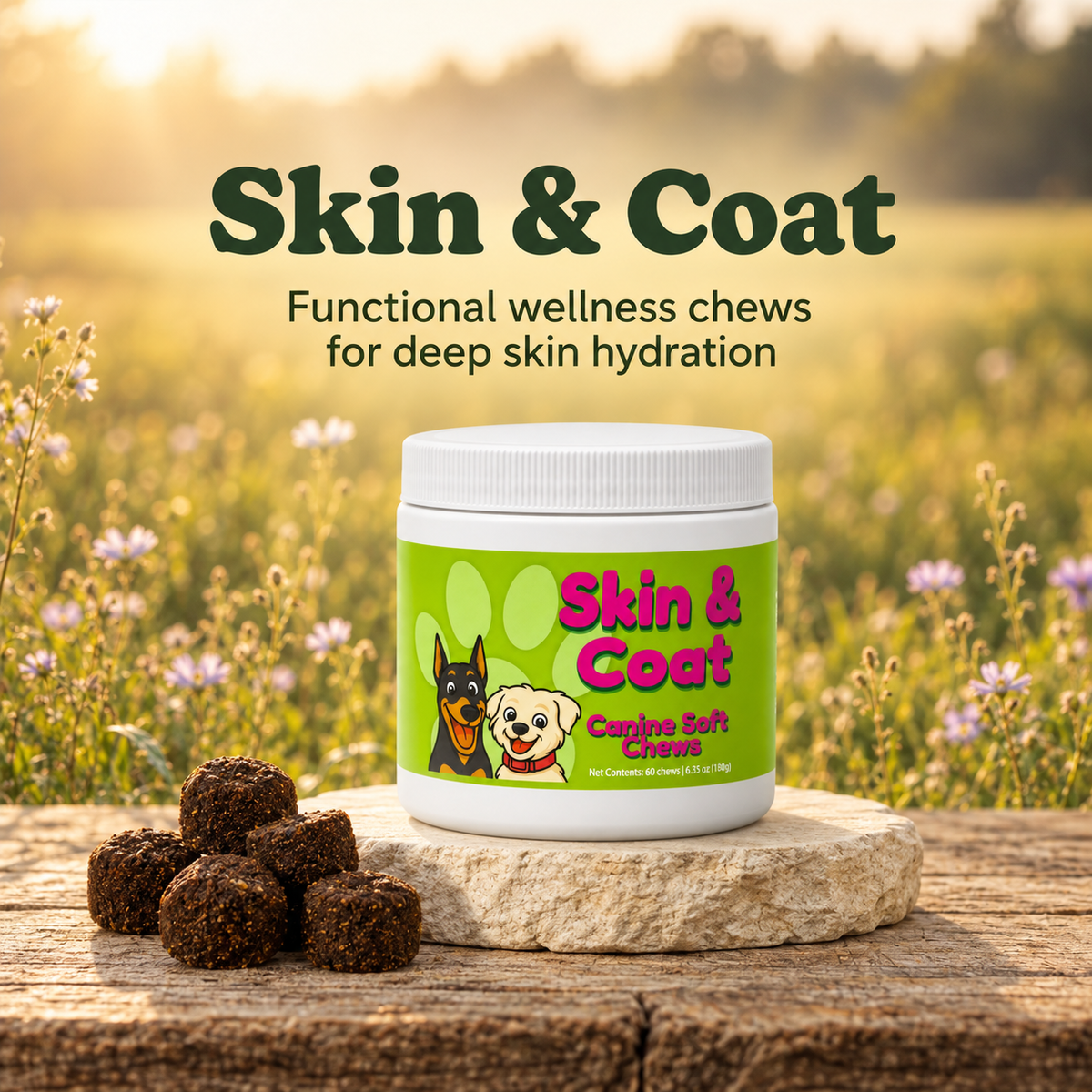 Skin & Coat Support Soft Chews for Dogs
