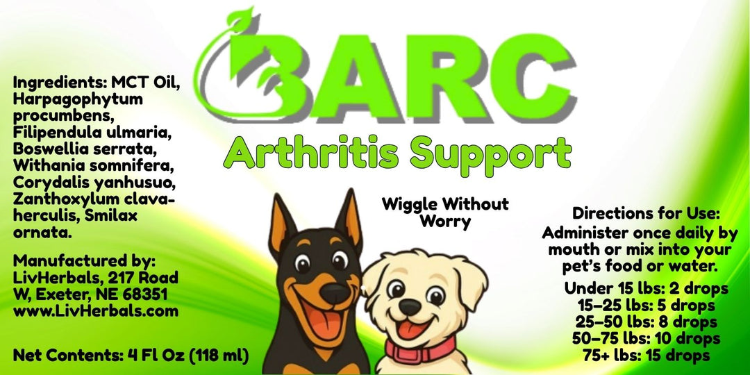 Arthritis Support – BARC Arthritis Herbal Drops for Dogs & Cats