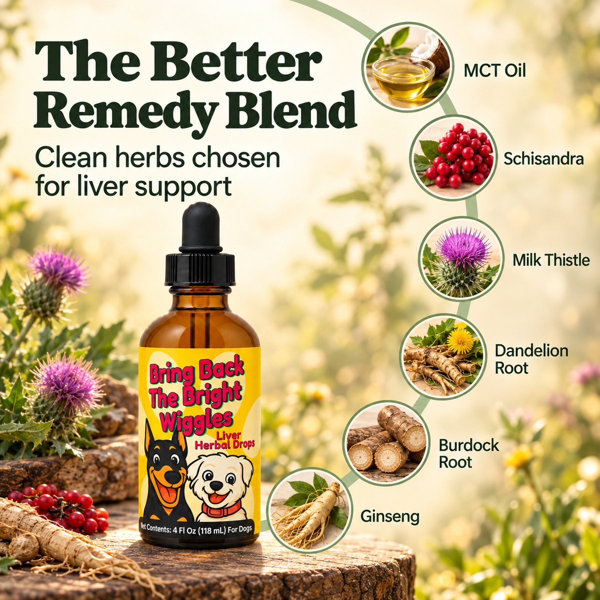 Liver Support Herbal Drops for Dogs