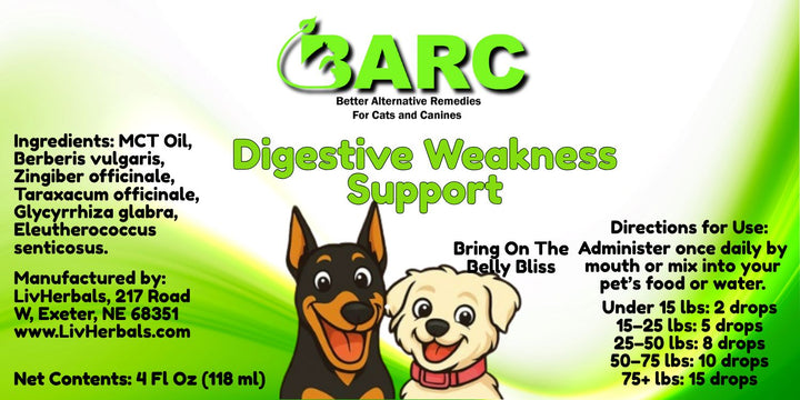 Digestive Weakness Support Herbal Drops – BARC Better Alternative Remedies for Cats & Canines
