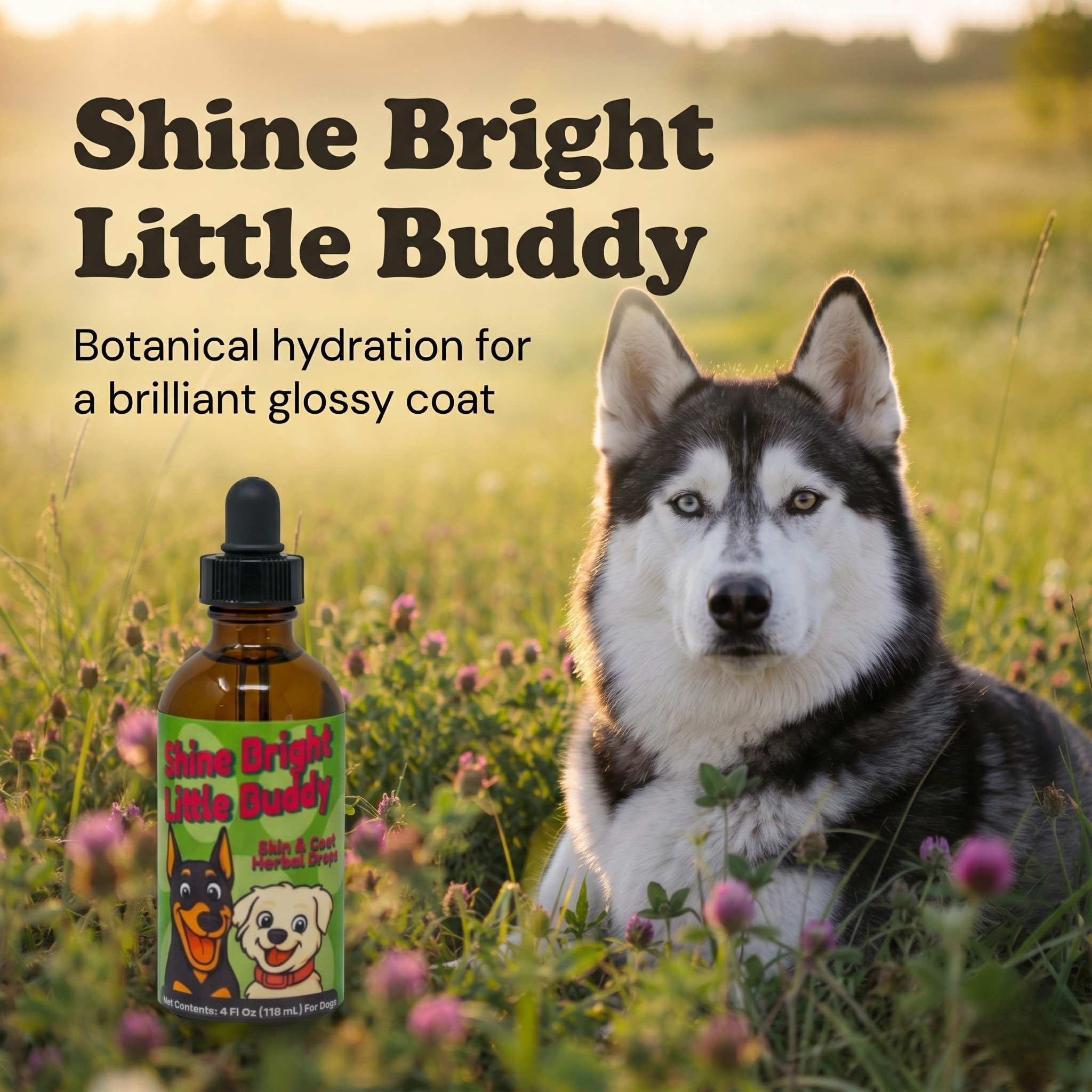 Dry Skin & Coat Herbal Drops for Dogs