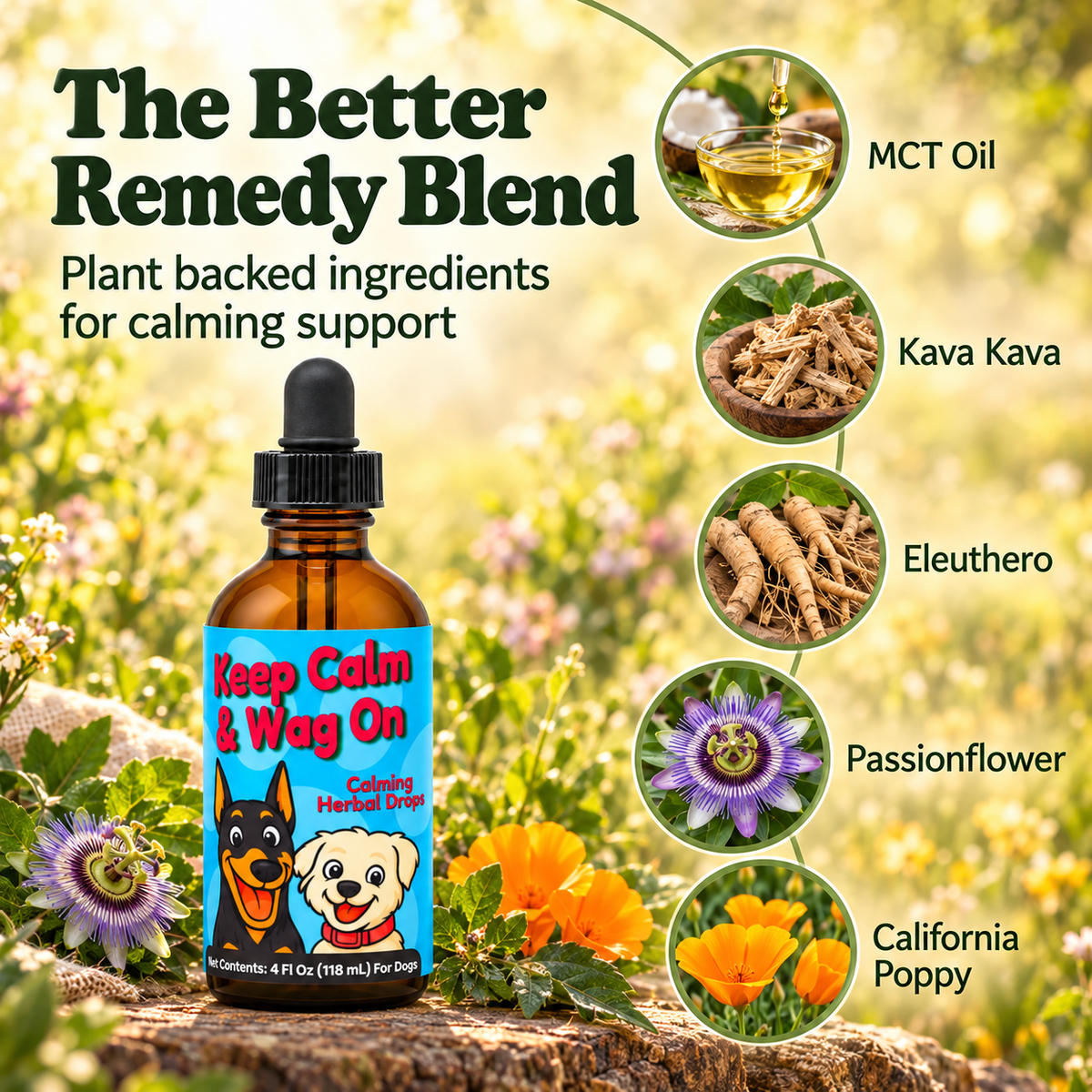 Anxiety Support Herbal Drops for Dogs