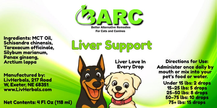 Liver Support Herbal Drops - BARC Better Alternative Remedies for Cats & Canines