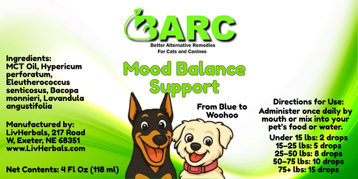 Mood Balance Support Herbal Drops - BARC Better Alternative Remedies for Cats & Canines