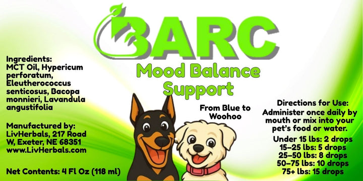 Mood Balance Support – BARC Mood Balance Herbal Drops for Dogs