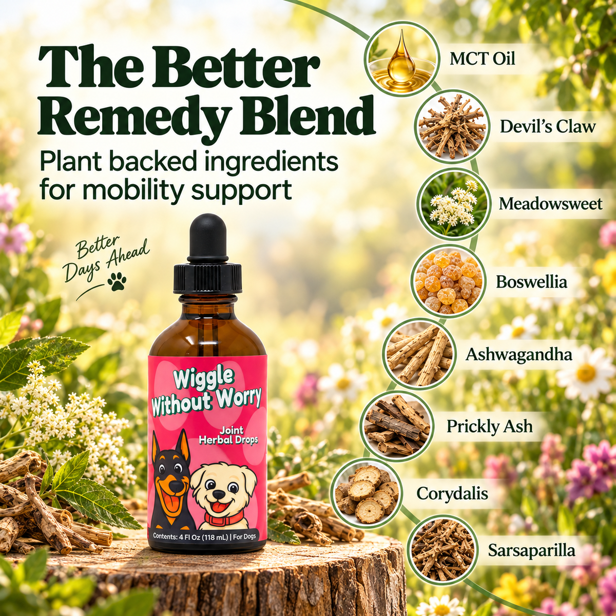 Arthritis Support Herbal Drops for Dogs